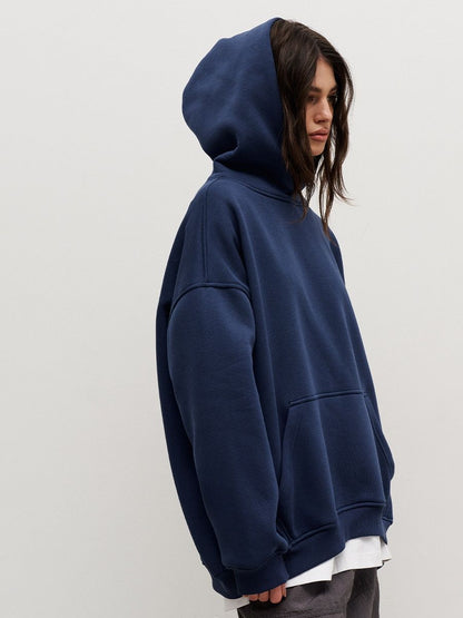 Unisex Plush Hooded Sweatshirt with Pockets