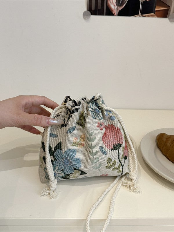 Ethnic Style Bucket Bag Casual Canvas Tote
