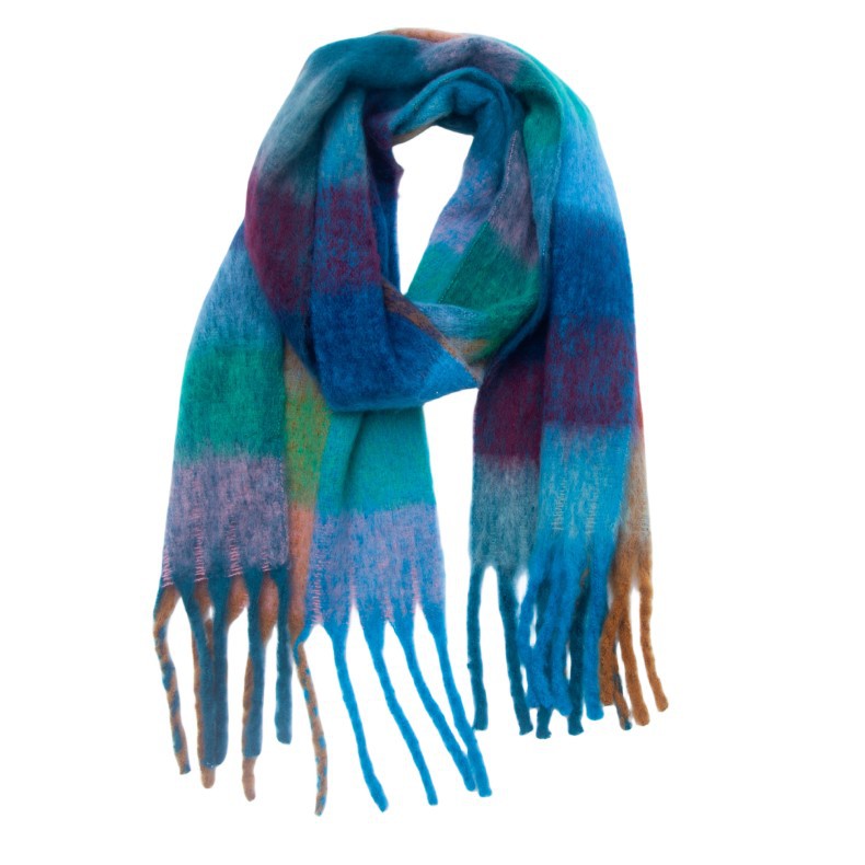 Coloful Plaid Tassel Scarves