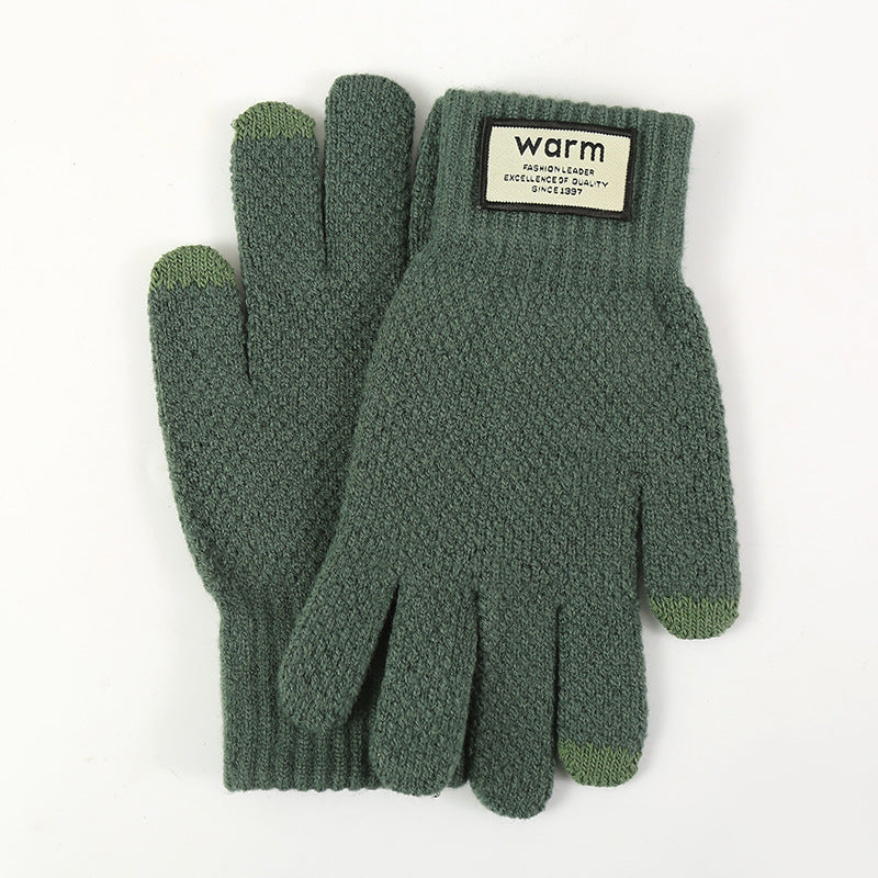 Men's Touch Screen Knitted Gloves Warm Windproof Winter Accessories