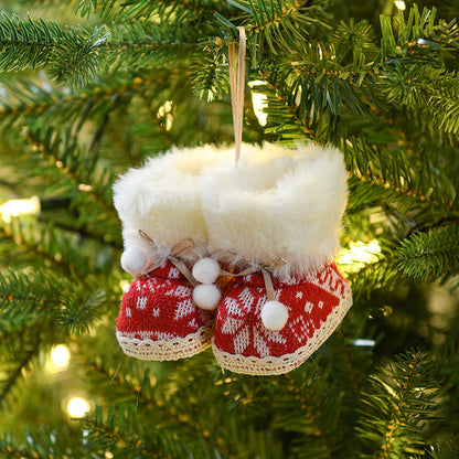 Creative Plush Christmas Boot Christmas Tree Hanging