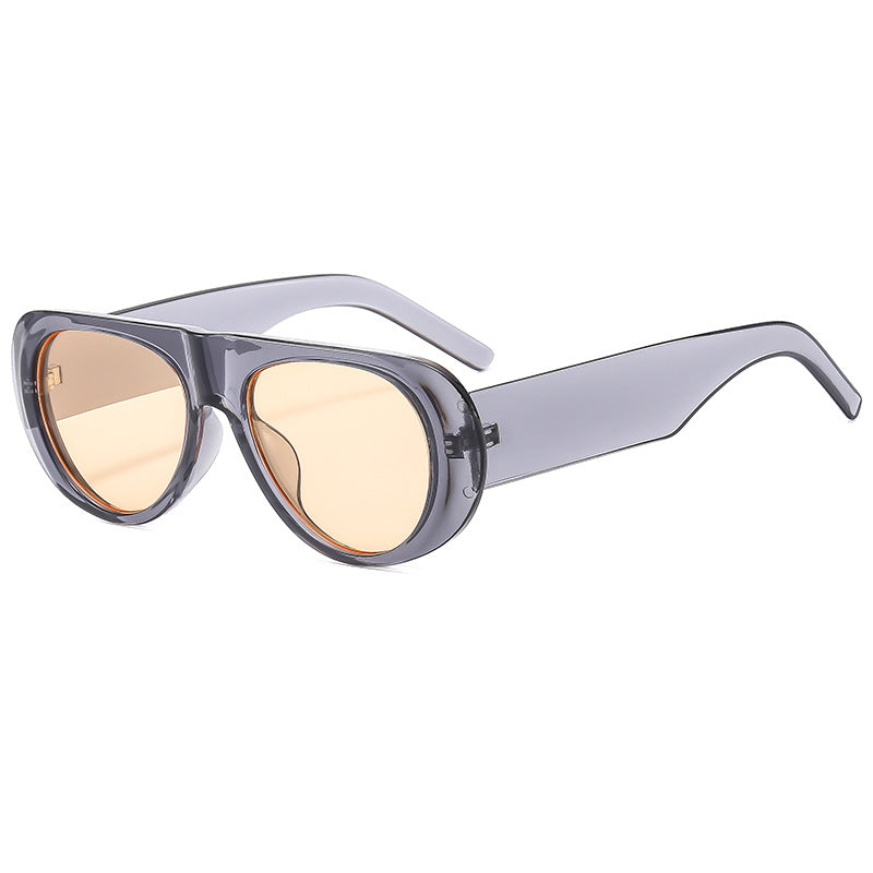 Fashionable Oval High-End Casual UV400 Sunglasses