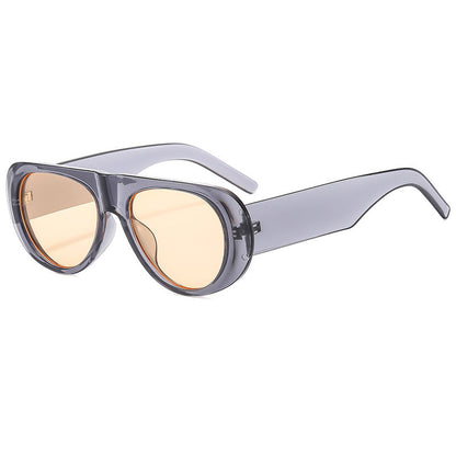 Fashionable Oval High-End Casual UV400 Sunglasses