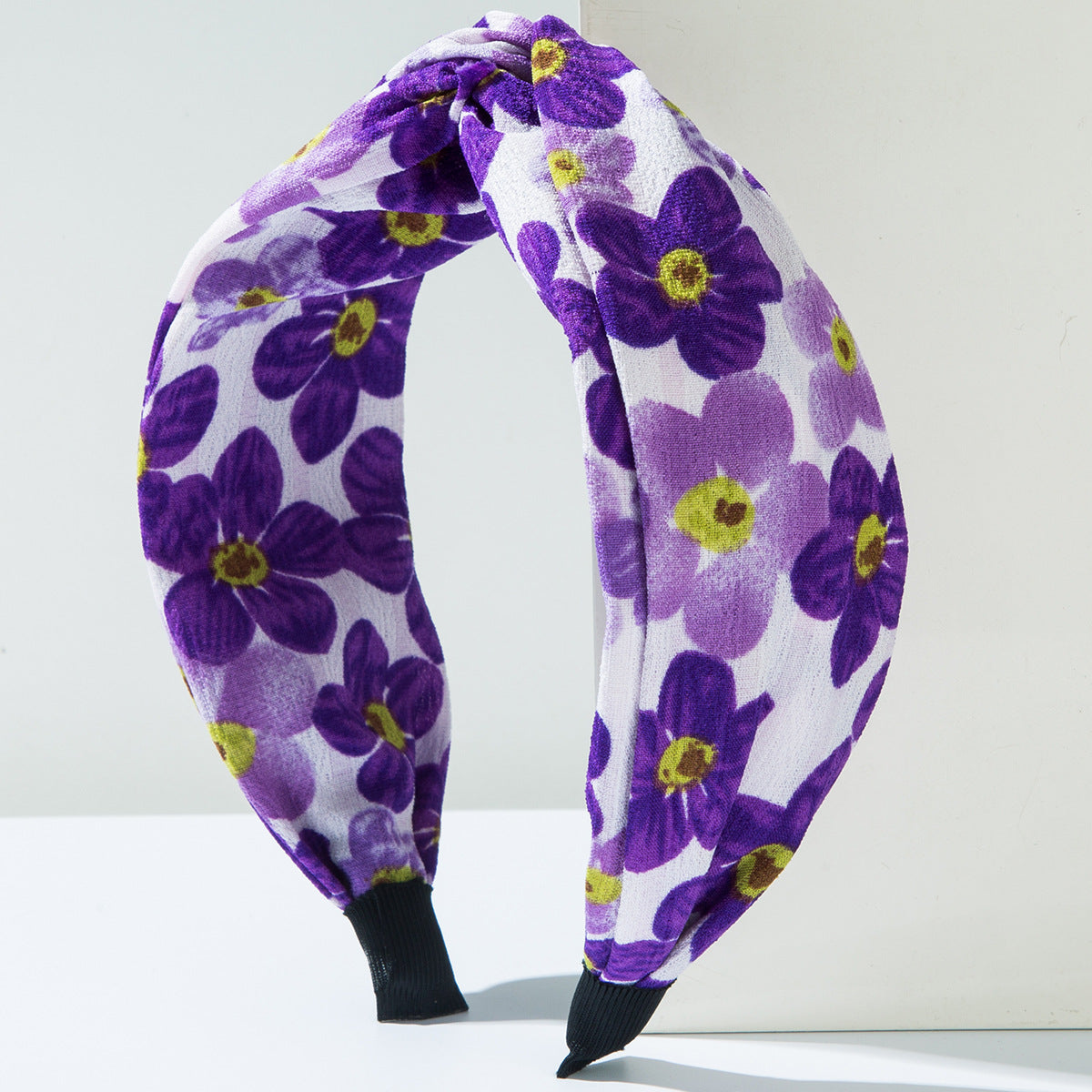 Floral Print Wide Band Fabric Headband for Women Stylish Casual Accessory