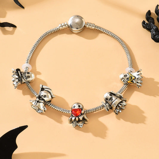 Punk Gothic Skeleton Metal Chain Halloween Bracelet
