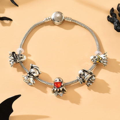 Punk Gothic Skeleton Metal Chain Halloween Bracelet