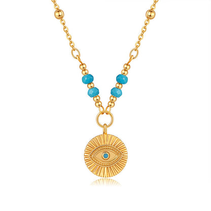 Vintage Eyes Turquoise Necklace