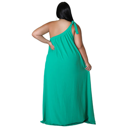 Sleeveless Backless Maxi Dress Elegant Solid Color