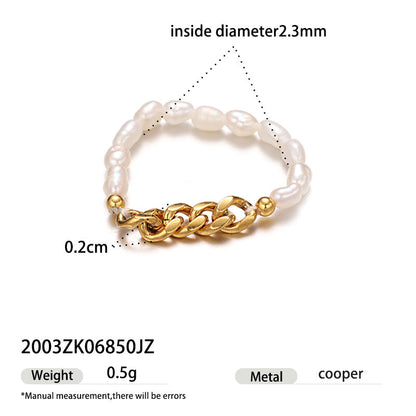 Retro Pearl Nest Adjustable Open Ring