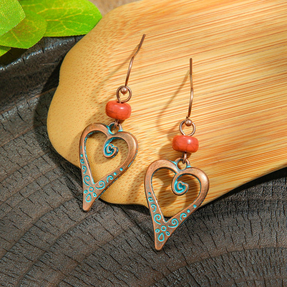Vintage Style Alloy Earrings with Geometric Design and Bohemian Charm