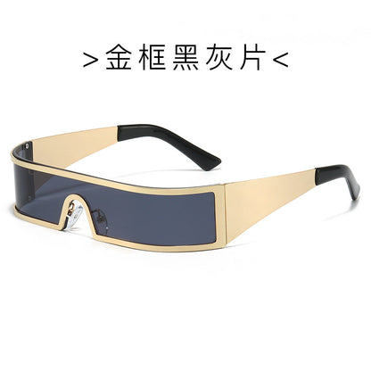 Futuristic Slim Frame Outdoor Sunglasses with UV Protection