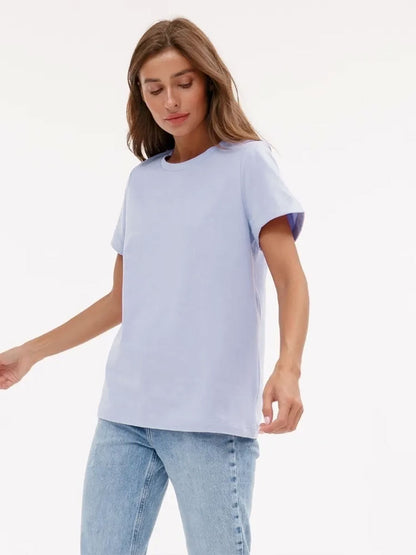 Casual Solid Cotton Short Sleeve T-Shirt for Everyday Wear