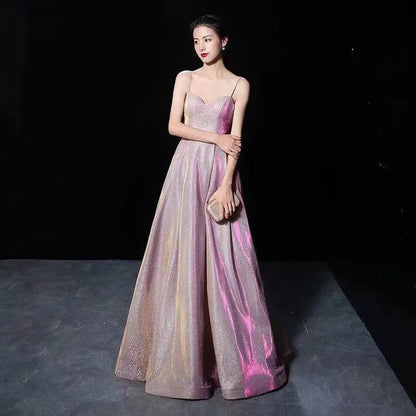Sexy Deep V Backless Evening Dress