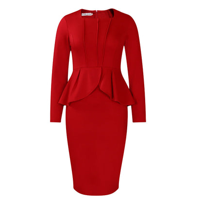 Elegant Ruffle Hem African Dress For Women