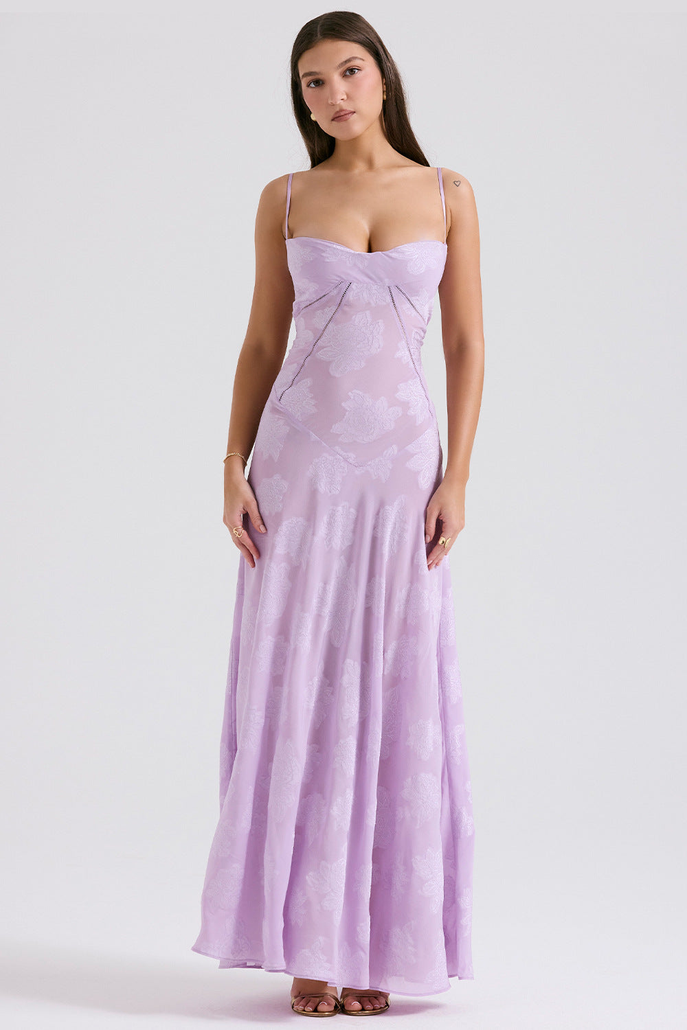 Backless String Tie Lace Sexy Long Dress
