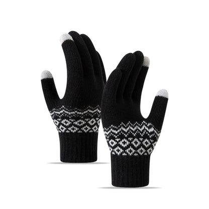 Winter Touchscreen Gloves Warm Acrylic Knitted Cycling Gloves