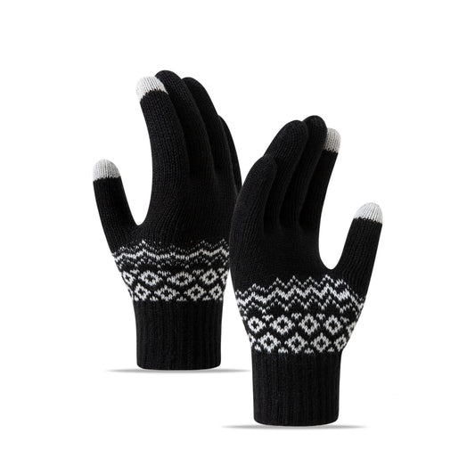 Winter Touchscreen Gloves Warm Acrylic Knitted Cycling Gloves