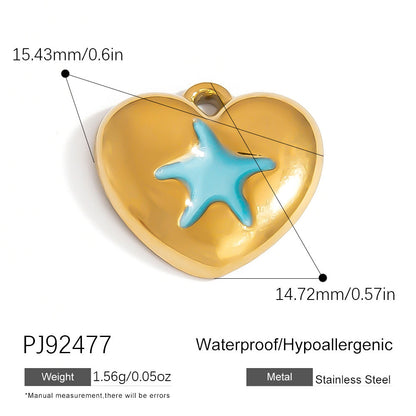 DIY Stainless Steel Jewelry Accessories Colorful Shell Pendant