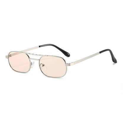 Trendy Rectangle Narrow Frame Sunglasses for Men and Women