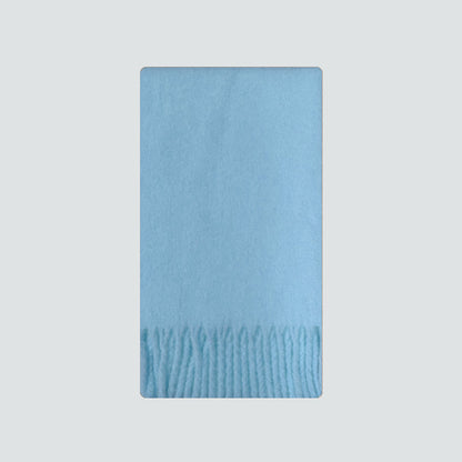 Mint Green Snowbud Pink Wool Blend Scarf For Women