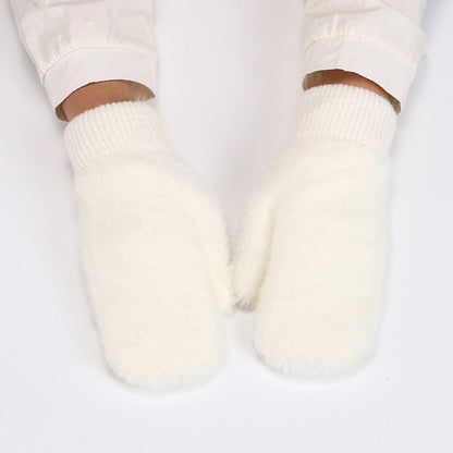 Winter Mittens Warm Fleece Cozy Knit Gloves