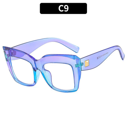 Trendy Large Frame Cat Eye Blue Light Blocking Glasses