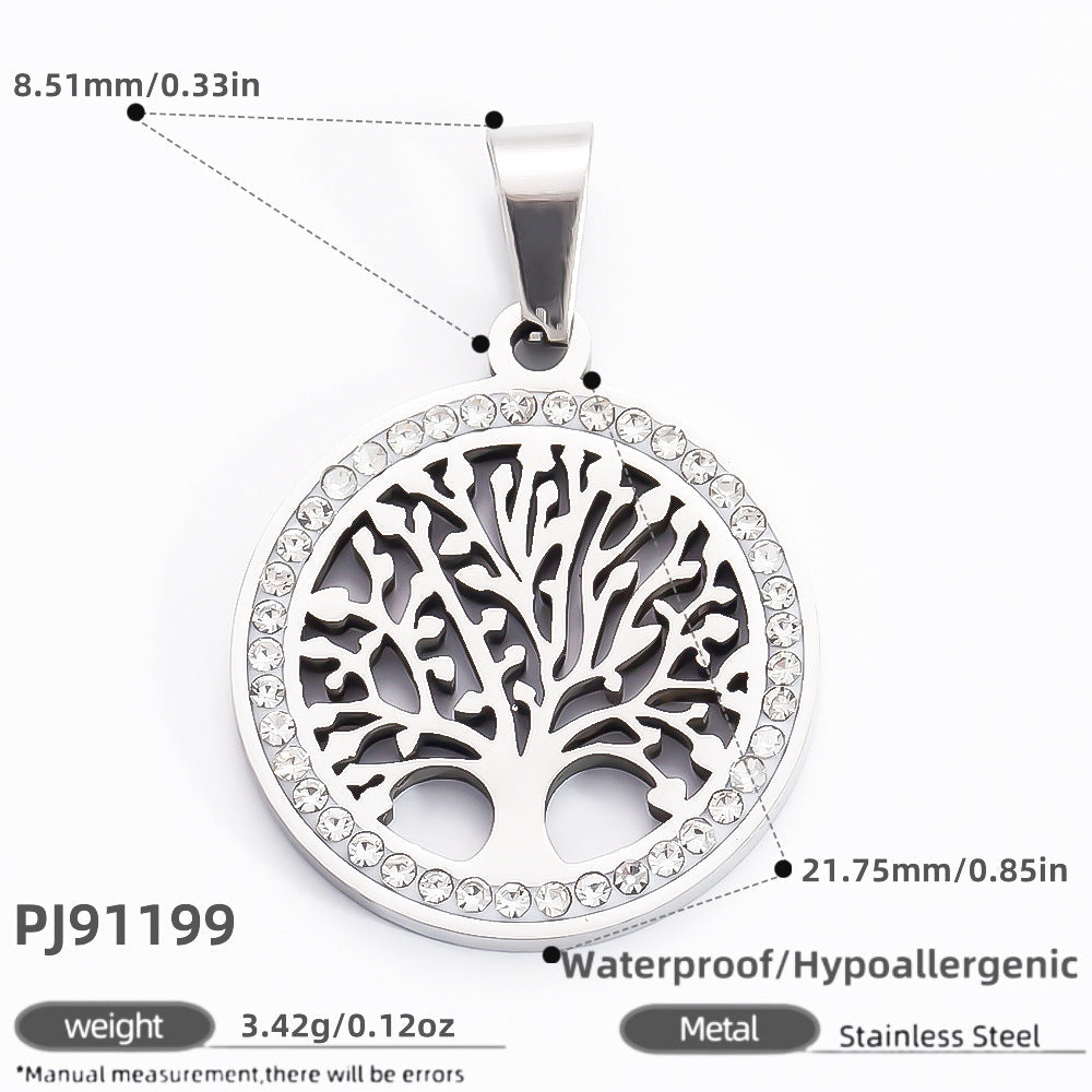 Floral Starfish 18K Gold Plated Stainless Steel Pearl Pendant Necklace