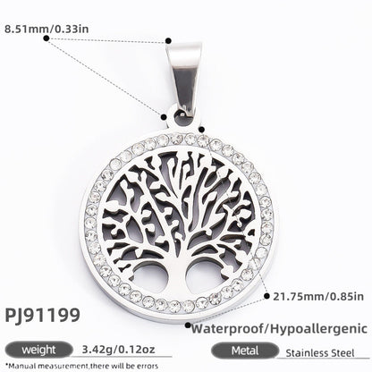 Floral Starfish 18K Gold Plated Stainless Steel Pearl Pendant Necklace