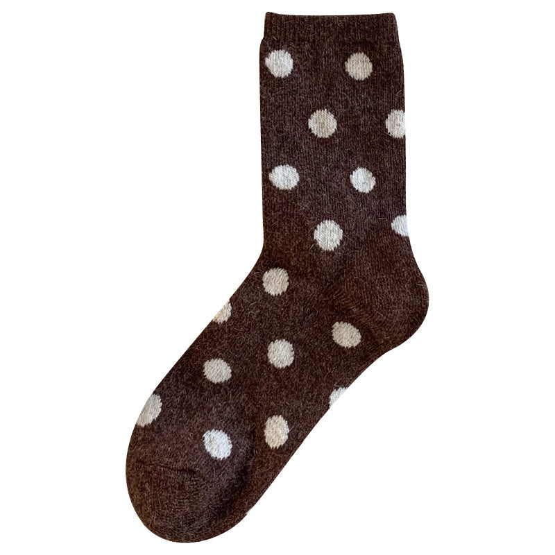 Color Block Thicken Polka Dot Socks