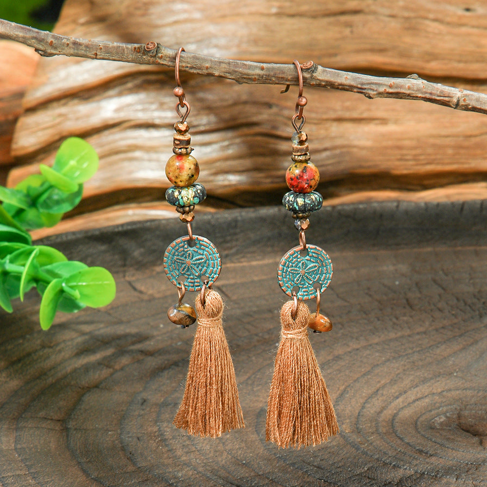 Bohemian Style Vintage Long Tassel Earrings for Women