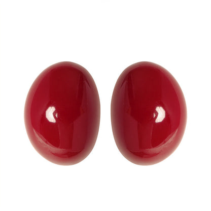 French Vintage Geometric Oval Alloy Earrings For Women