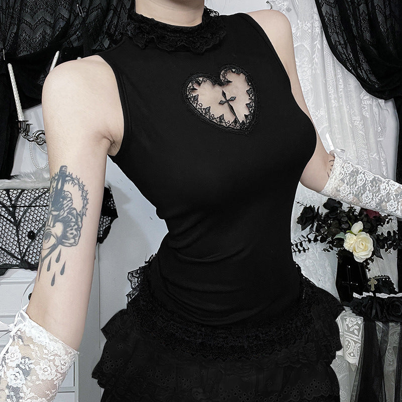 Strappy Back Dark Aesthetic Tank Top Casual Streetwear