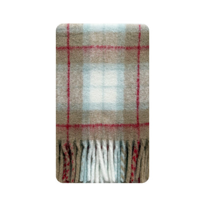 Japanese-Inspired Plaid Scarf Soft Wool Blend Shawl