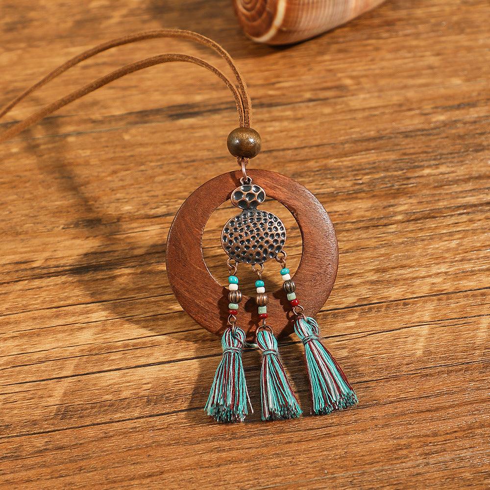 Bohemian Floral Shell Necklace Vintage Style Accessories