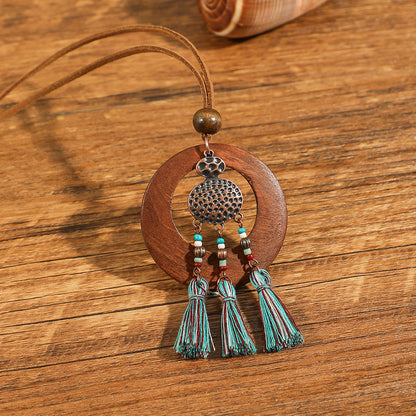 Bohemian Floral Shell Necklace Vintage Style Accessories
