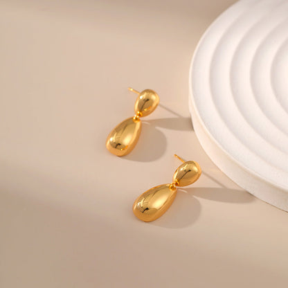 Simple Glossy Geometric Drops Earrings