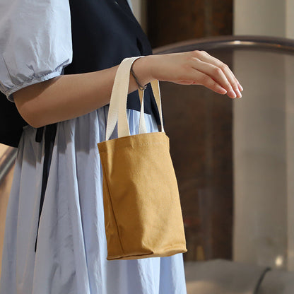Solid Color Minimalist Canvas Tote Bag