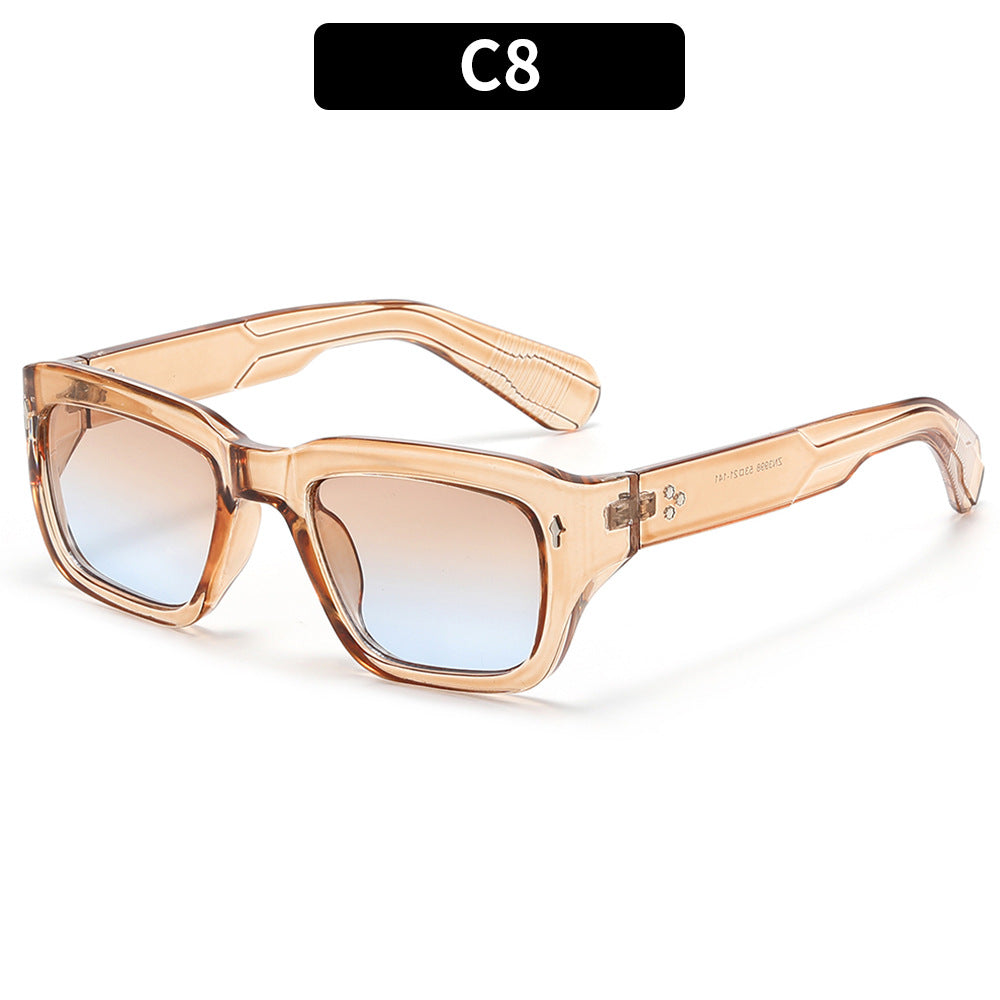 Retro Square Hip-Hop Sunglasses Fashionable Outdoor UV400 Protection