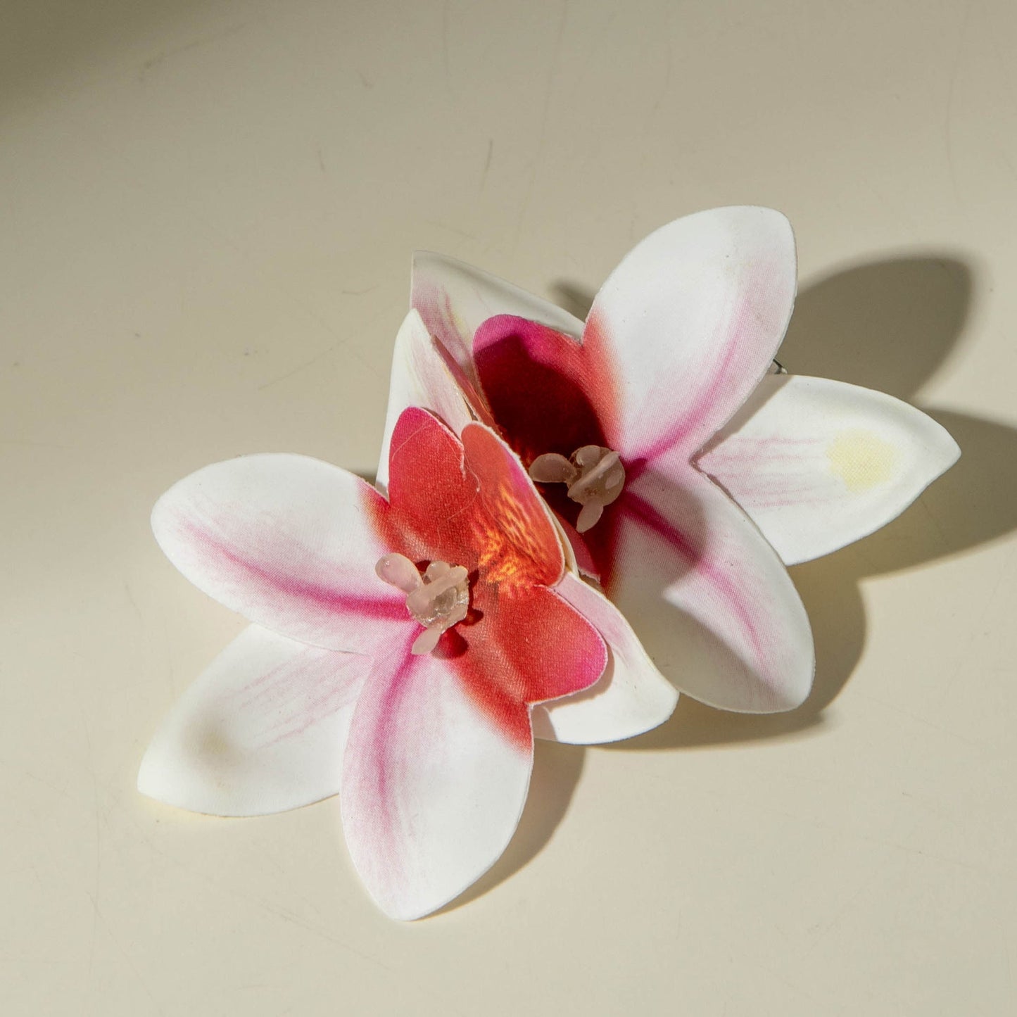 Bohemian Style 3D Orchid Flower Earrings Handmade Statement Jewelry