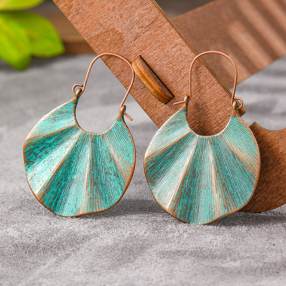 Trendy Geometric Alloy Earrings Set Vintage Bohemian Style