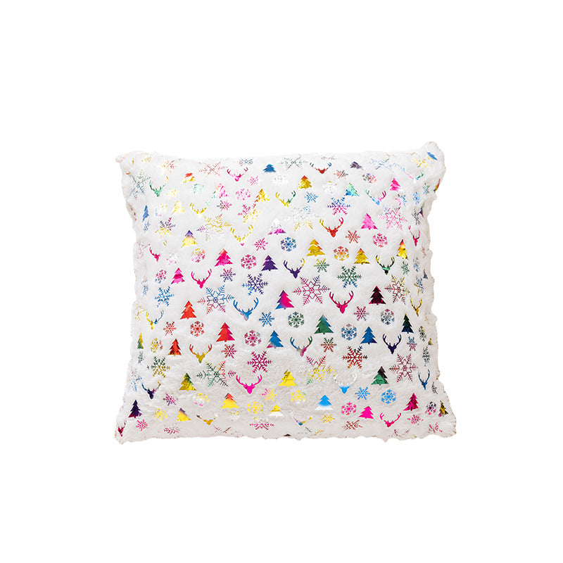 Soft Plush Christmas Snowflake Square Pillow Covers