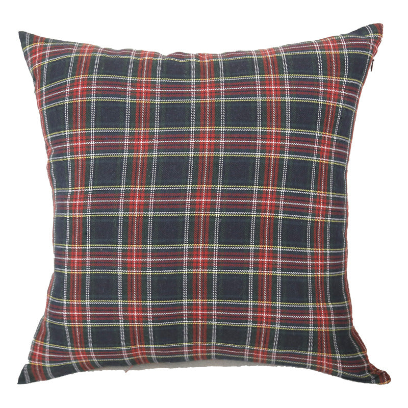 Vintage Christmas Plaid Throw Pillow Covers
