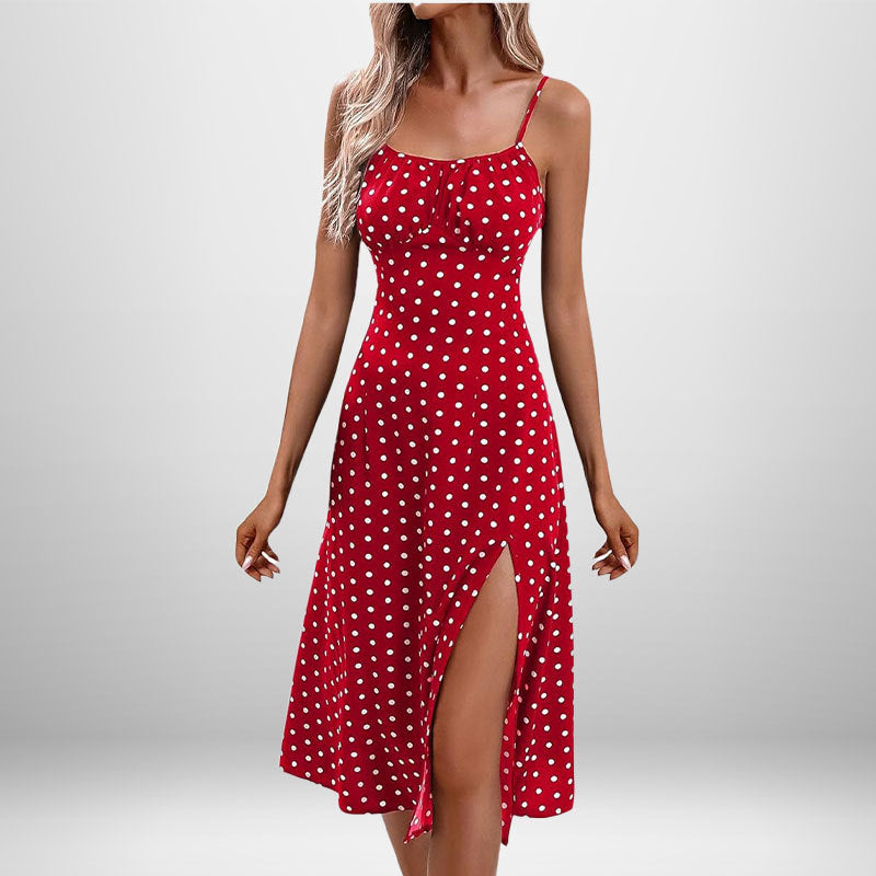 Sexy Floral Print Tie-Front Midi Dress