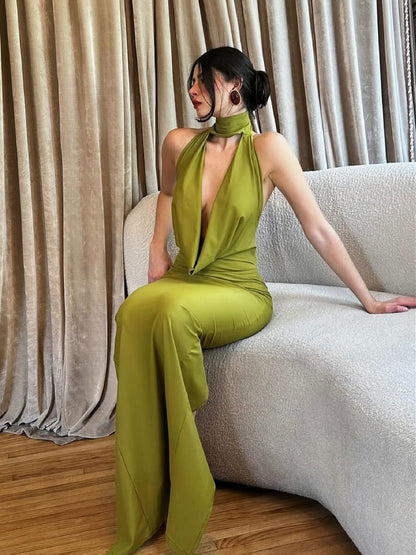 Backless Hollow Out Bodycon Dress Elegant Party Wear