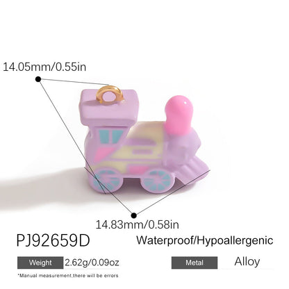 Alloy DIY Cartoon Car Pendant Droplet Decor