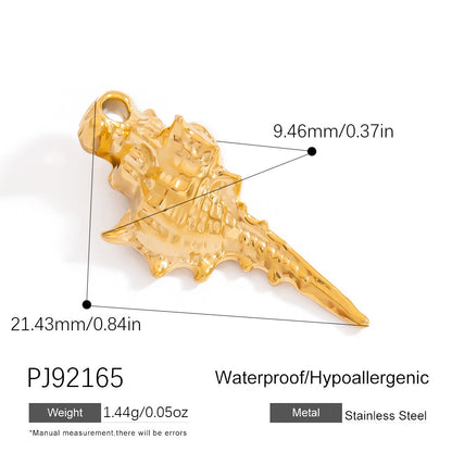 18k Gold Plated Stainless Steel DIY Jewelry Accessories Trendy Bracelet Necklace Charms