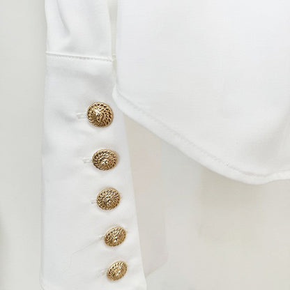 Trendy White Long Sleeve Shirt