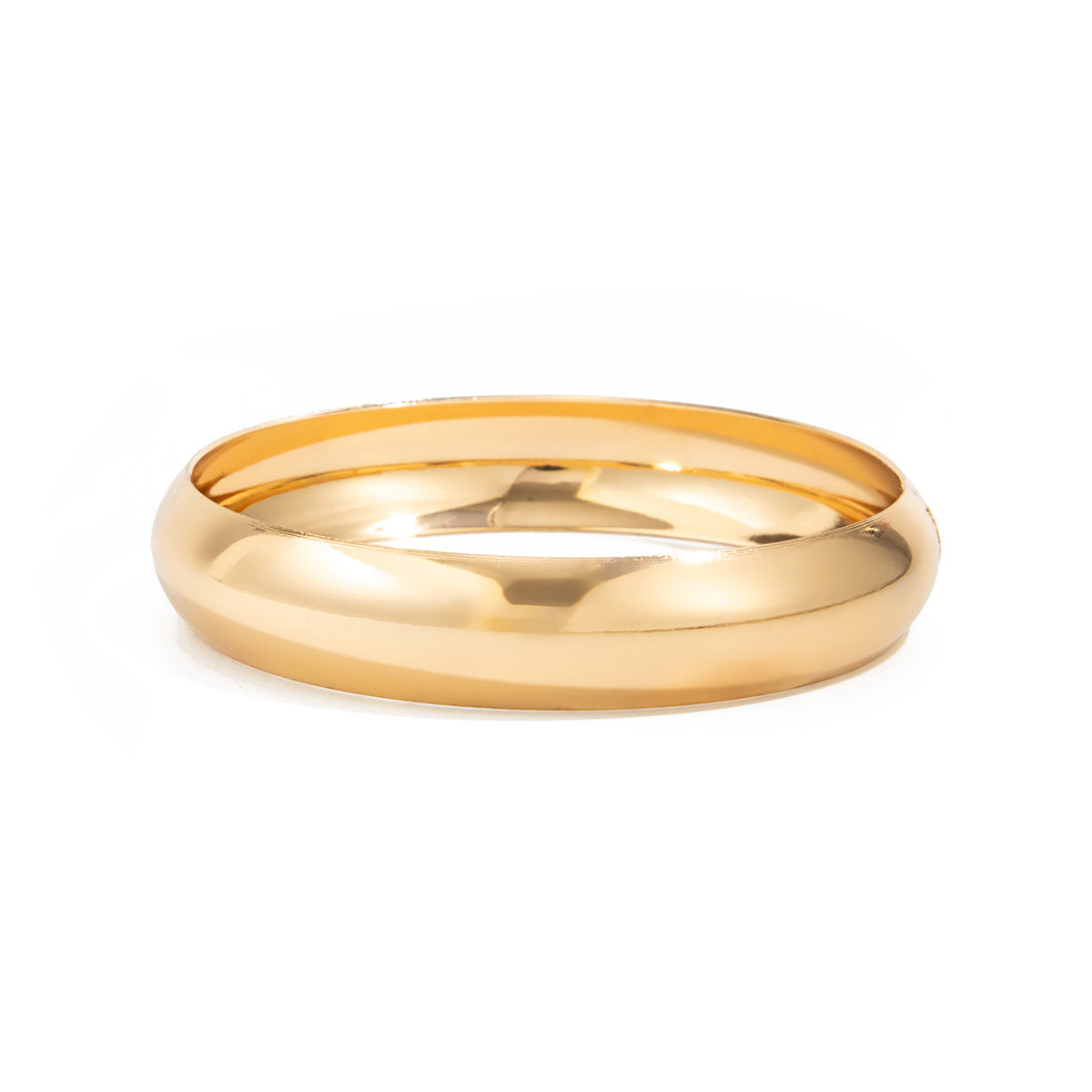Exaggerated Metal Seamless Round Bangle Bracelet for Women