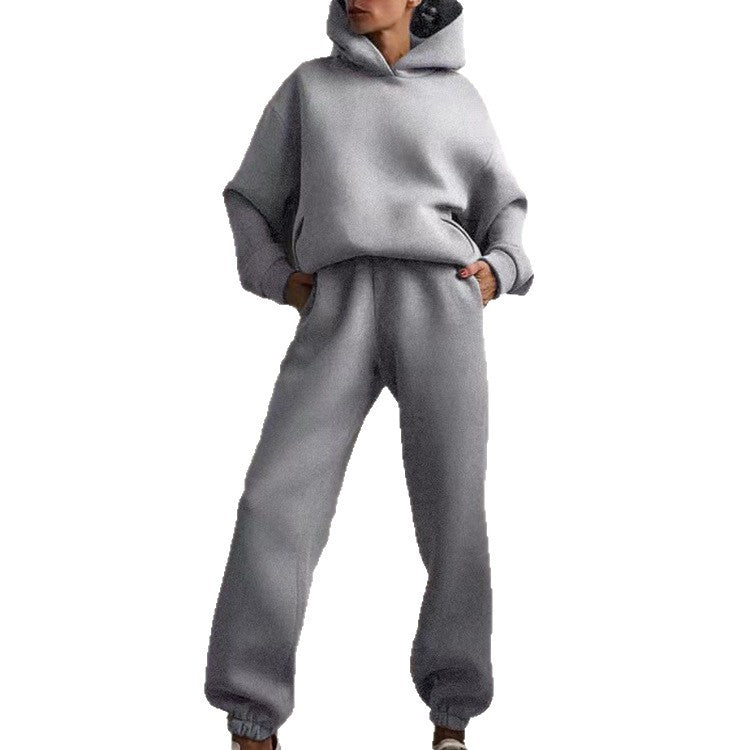 Hooded Sweatshirt And Long Pants Set Casual All-Season Outfit