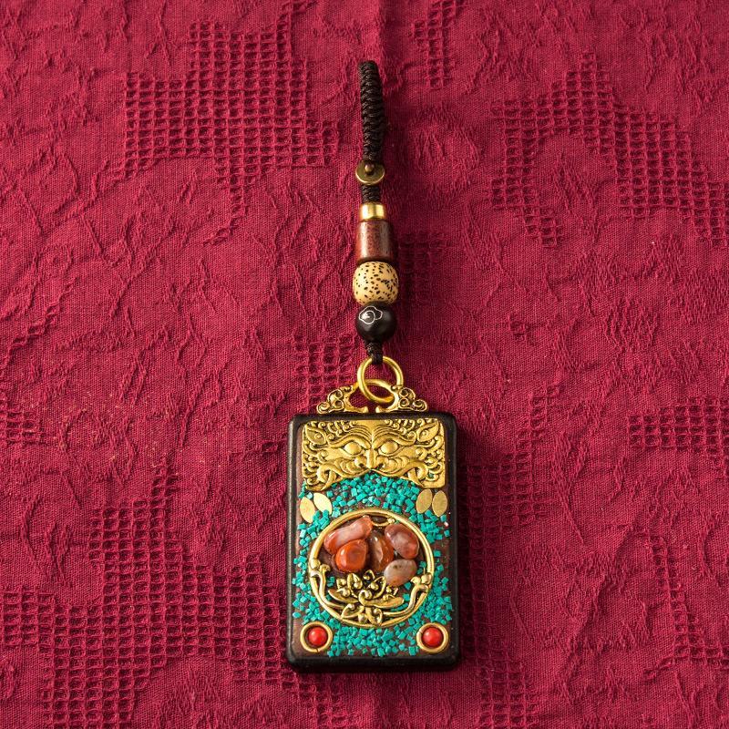 Nepal Exotic Keychain Pendant Creative Personality Men'S And Women'S Car Chain Red Hand Woven Rope Pendant